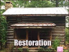 Historic Log Cabin Restoration  Summerville,  South Carolina